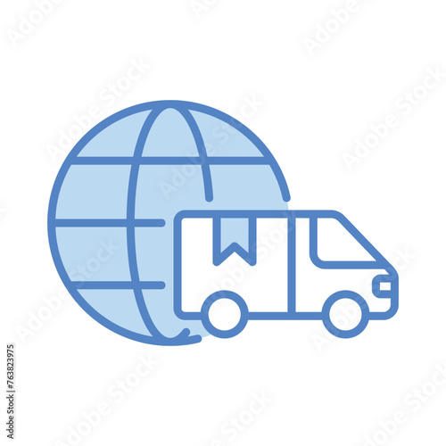International Shipping icon editable stock vector illustration
