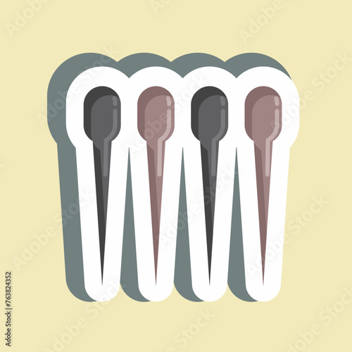 Sticker Sewing Needles. suitable for education symbol. simple design editable. design template vector. simple illustration