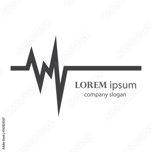 heartbeat health line logo design