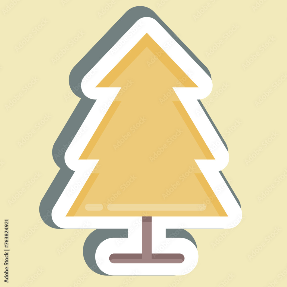 Sticker Pine. suitable for City Park symbol. simple design editable. design template vector. simple illustration Sticker Pine. suitable for City Park symbol. simple design editable. design template vector. simple illustration