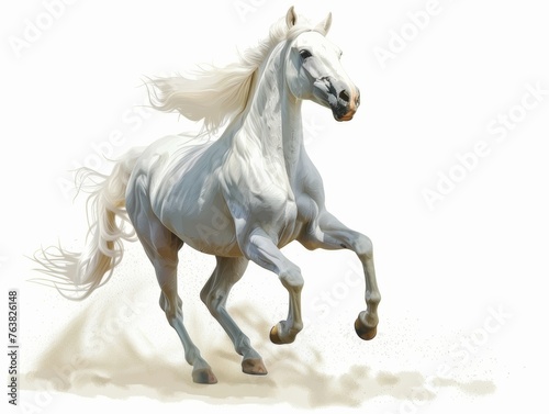 horse equine beautiful white and clean background