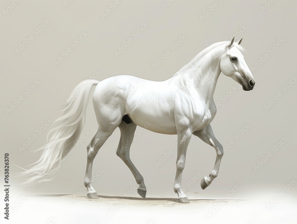 horse equine beautiful white and clean background