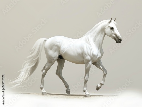 horse equine beautiful white and clean background