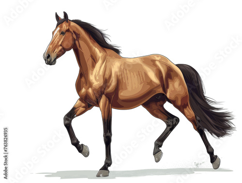 horse white and clean background transparent isolated