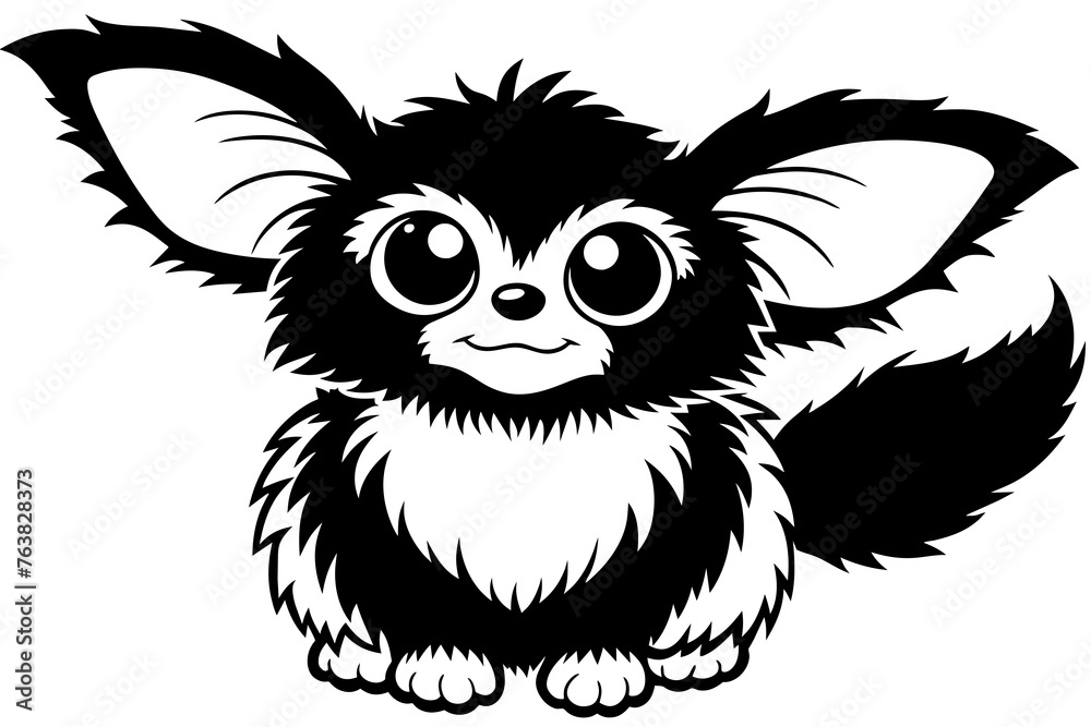 Obraz premium Gizmo silhouette vector illustration