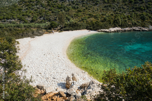 Fototapeta Naklejka Na Ścianę i Meble -  Beautiful pristine Cakil Beach on the Lycian Way, Demre, Turkey