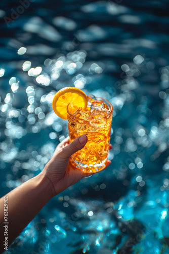 Refreshing Summer Drink In Woman's Hand © Alfonso Soler