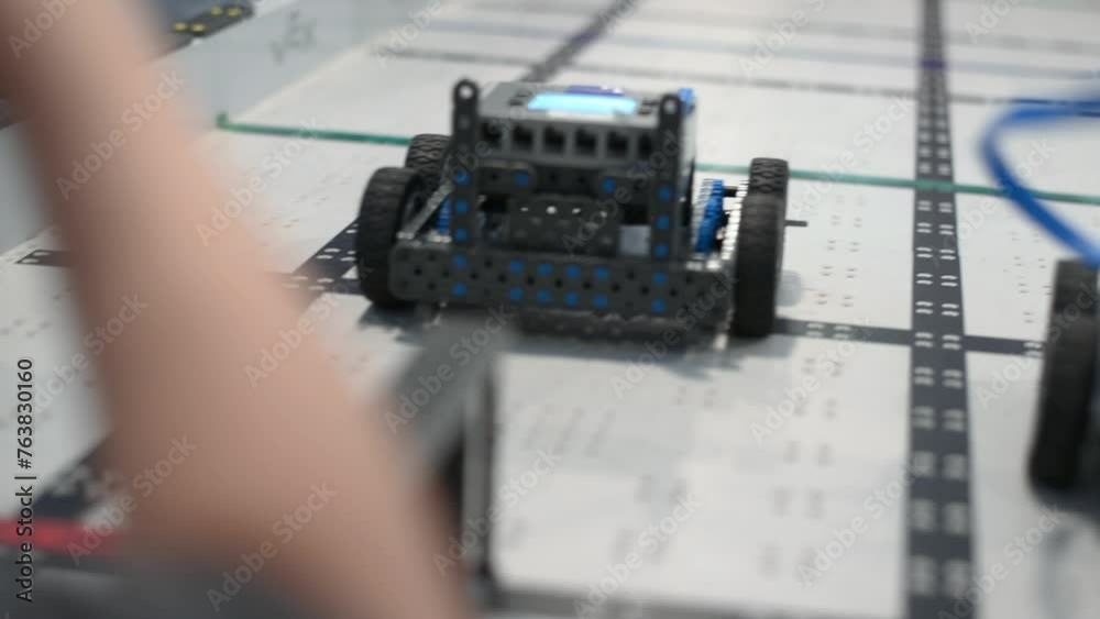 robot competitions, children control robots. High quality robot competitions, children control robots. High quality