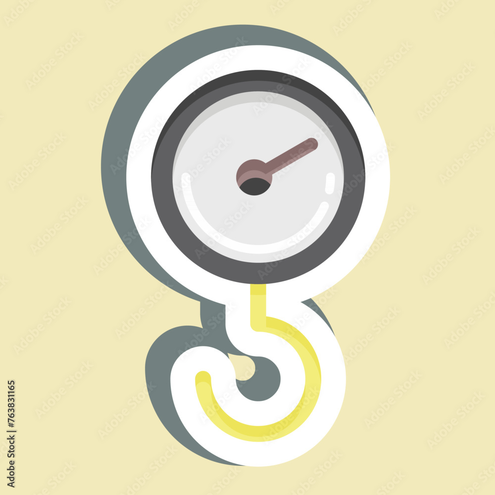 Sticker Luggage Scales. suitable for education symbol. simple design editable. design template vector. simple illustration Sticker Luggage Scales. suitable for education symbol. simple design editable. design template vector. simple illustration