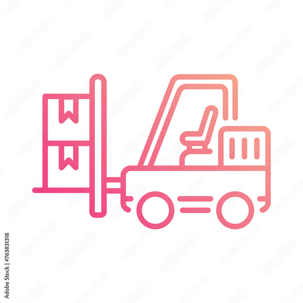 Forklift icon editable stock vector illustration Forklift icon editable stock vector illustration