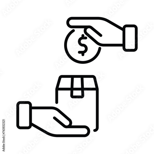 Cash on Delivery icon editable stock vector illustration