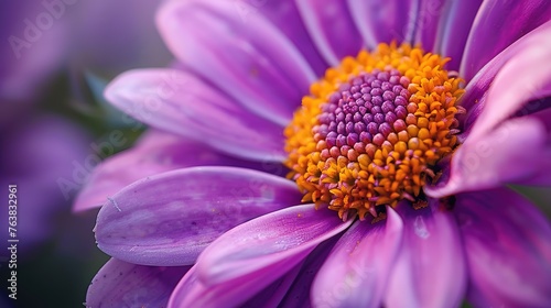 Close up of a purple flower Generative ai   