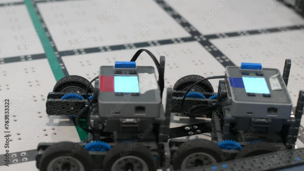 robot competitions, children control robots. High quality robot competitions, children control robots. High quality