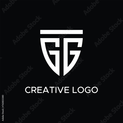 GTG creative logo with shield concept,vector