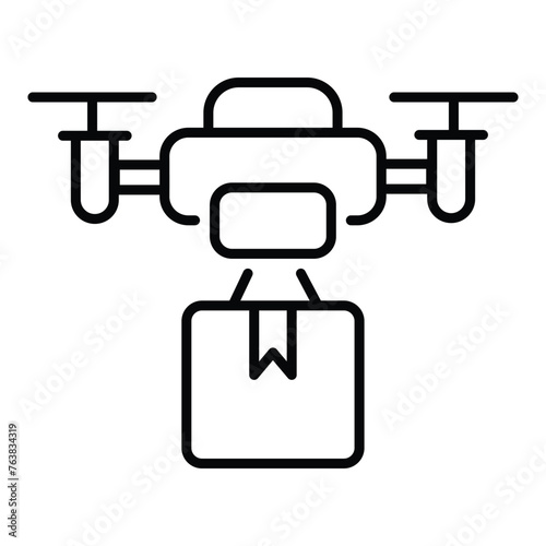Drone Delivery icon editable stock vector illustration