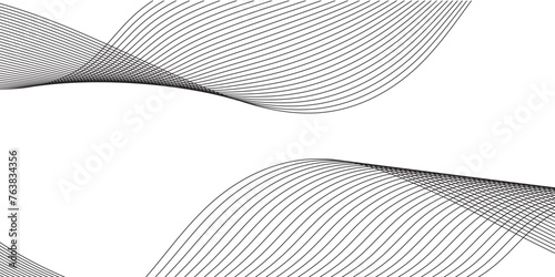 Technology abstract lines on white and black background. Undulate Grey Wave Swirl, frequency sound wave, twisted curve lines with blend effect abstract vector abstract background