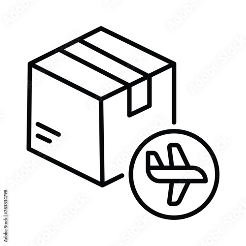 Air Shipping icon editable stock vector illustration