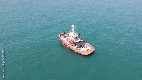 Tugboat on the Caribbean Sea Near Santa Marta, Colombia photo