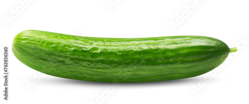 Ripe cucumber isolated on transparent background.
