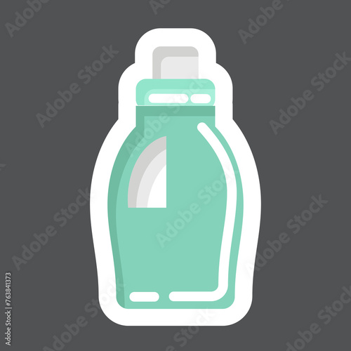 Sticker Cleaning Product. related to Laundry symbol. simple design editable. simple illustration, good for prints