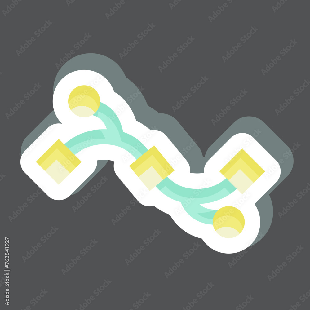 Sticker Bezier Curve. related to Graphic Design Tools symbol. simple design editable. simple illustration. simple vector Sticker Bezier Curve. related to Graphic Design Tools symbol. simple design editable. simple illustration. simple vector