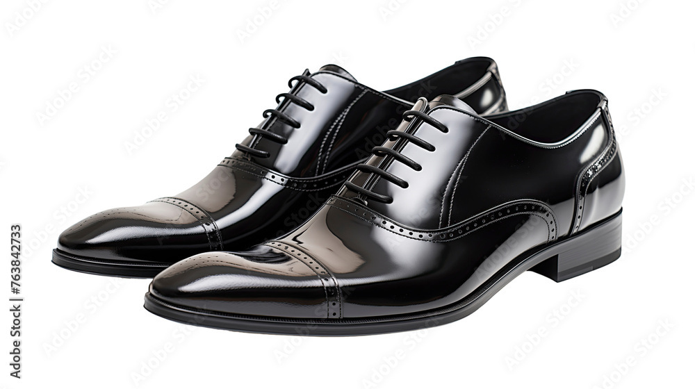 Blackmen  shoes on white background