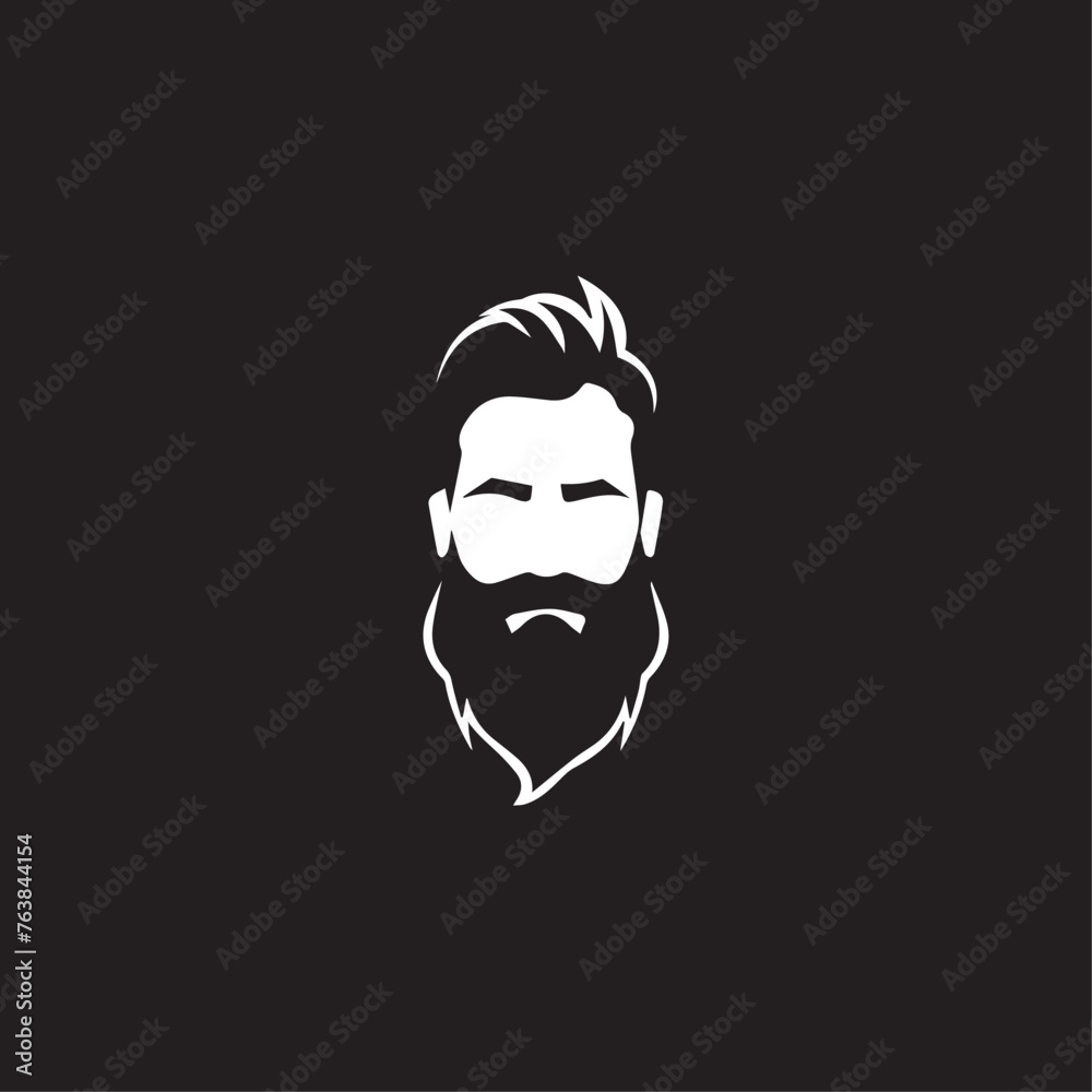 Bearded Man in cartoon, doodle style. Image for t-shirt, web, mobile apps and ui. Isolated 2d vector illustration in logo, icon, sketch style, Eps 10. AI Generative