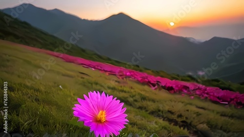 flowers in the mountains