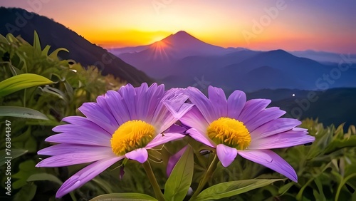 flower in mountains