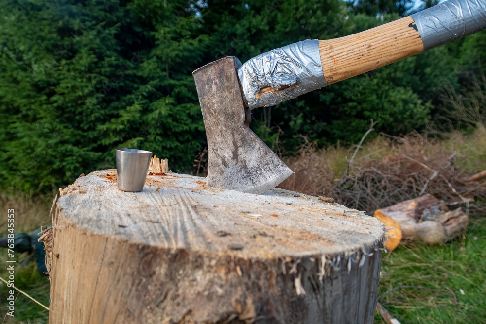 Axe for making fire wood for the campfire