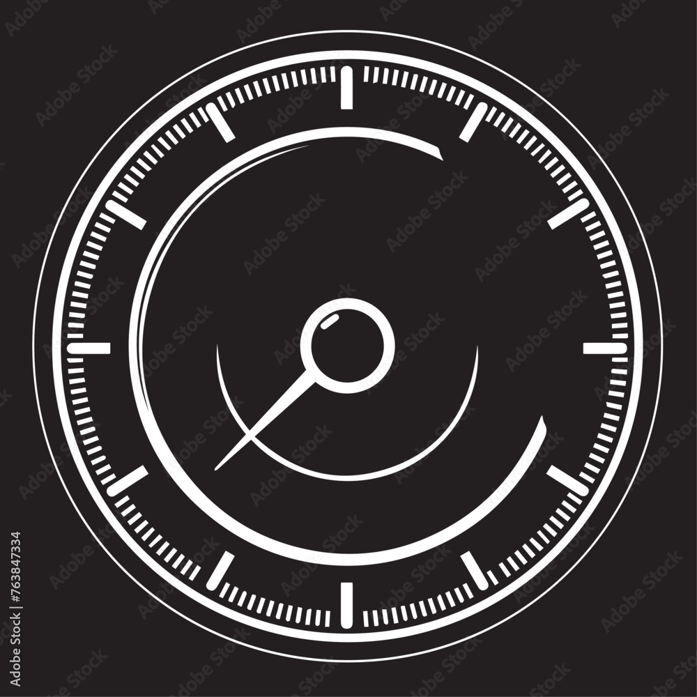 Speedometer in cartoon, doodle style. Image for t-shirt, web, mobile apps and ui. Isolated 2d vector illustration in logo, icon, sketch style, Eps 10. AI Generative