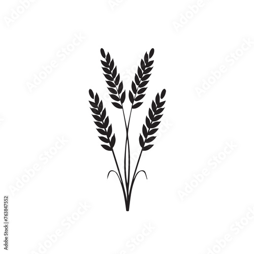 Wheat in cartoon  doodle style . Image for t-shirt  web  mobile apps and ui. Isolated 2d vector illustration in logo  icon  sketch style  Eps 10  black and white. AI Generative
