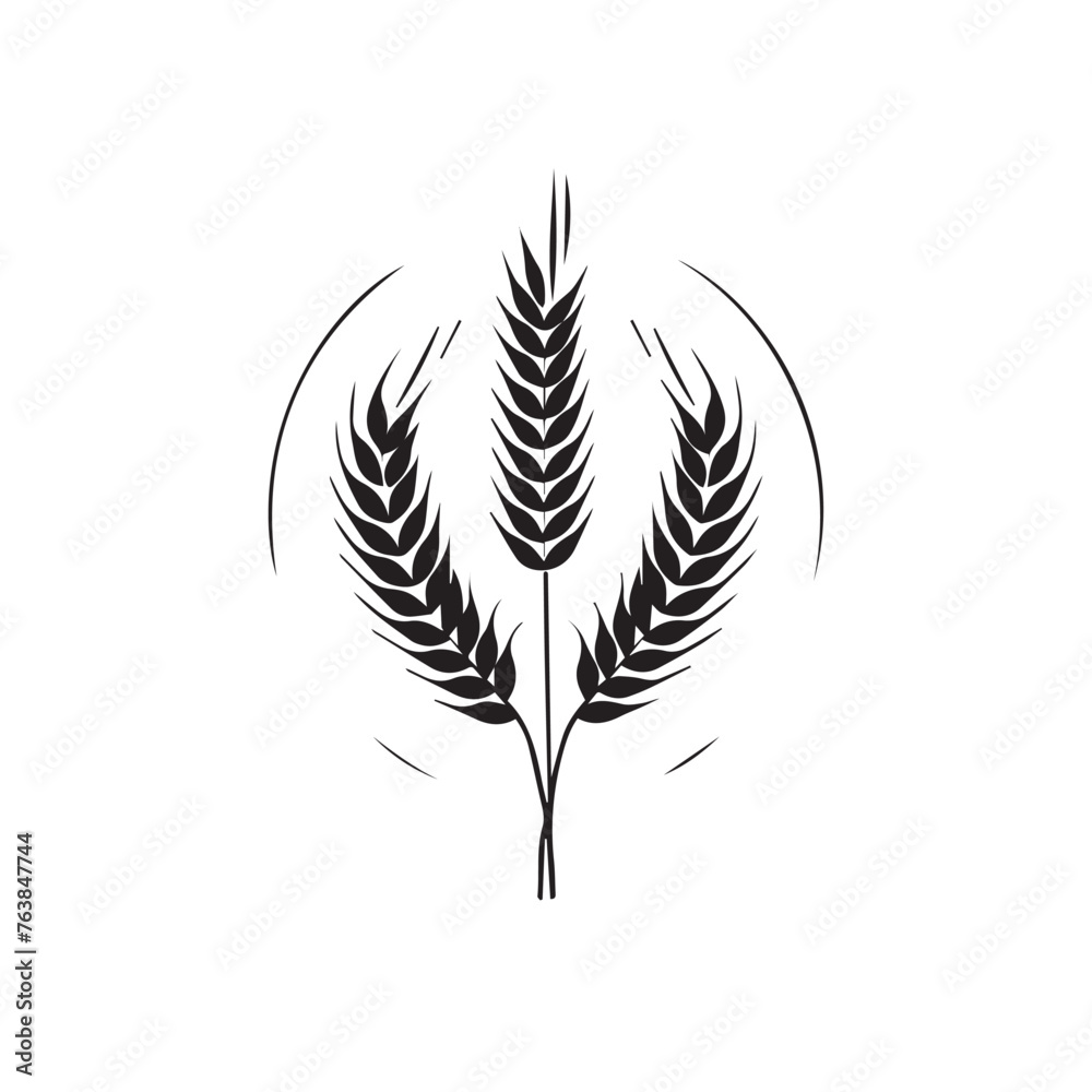 Wheat in cartoon, doodle style . Image for t-shirt, web, mobile apps and ui. Isolated 2d vector illustration in logo, icon, sketch style, Eps 10, black and white. AI Generative Wheat in cartoon, doodle style . Image for t-shirt, web, mobile apps and ui. Isolated 2d vector illustration in logo, icon, sketch style, Eps 10, black and white. AI Generative