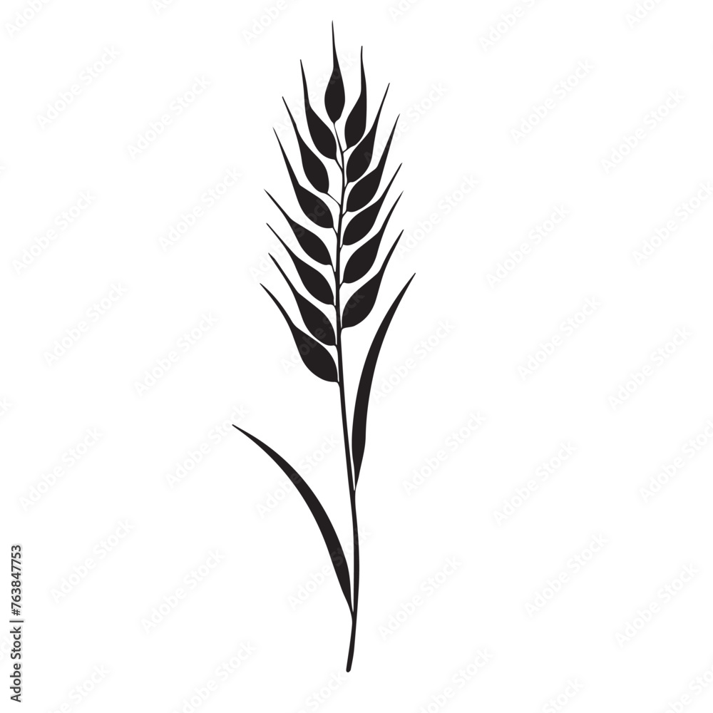 Wheat in cartoon, doodle style . Image for t-shirt, web, mobile apps and ui. Isolated 2d vector illustration in logo, icon, sketch style, Eps 10, black and white. AI Generative Wheat in cartoon, doodle style . Image for t-shirt, web, mobile apps and ui. Isolated 2d vector illustration in logo, icon, sketch style, Eps 10, black and white. AI Generative