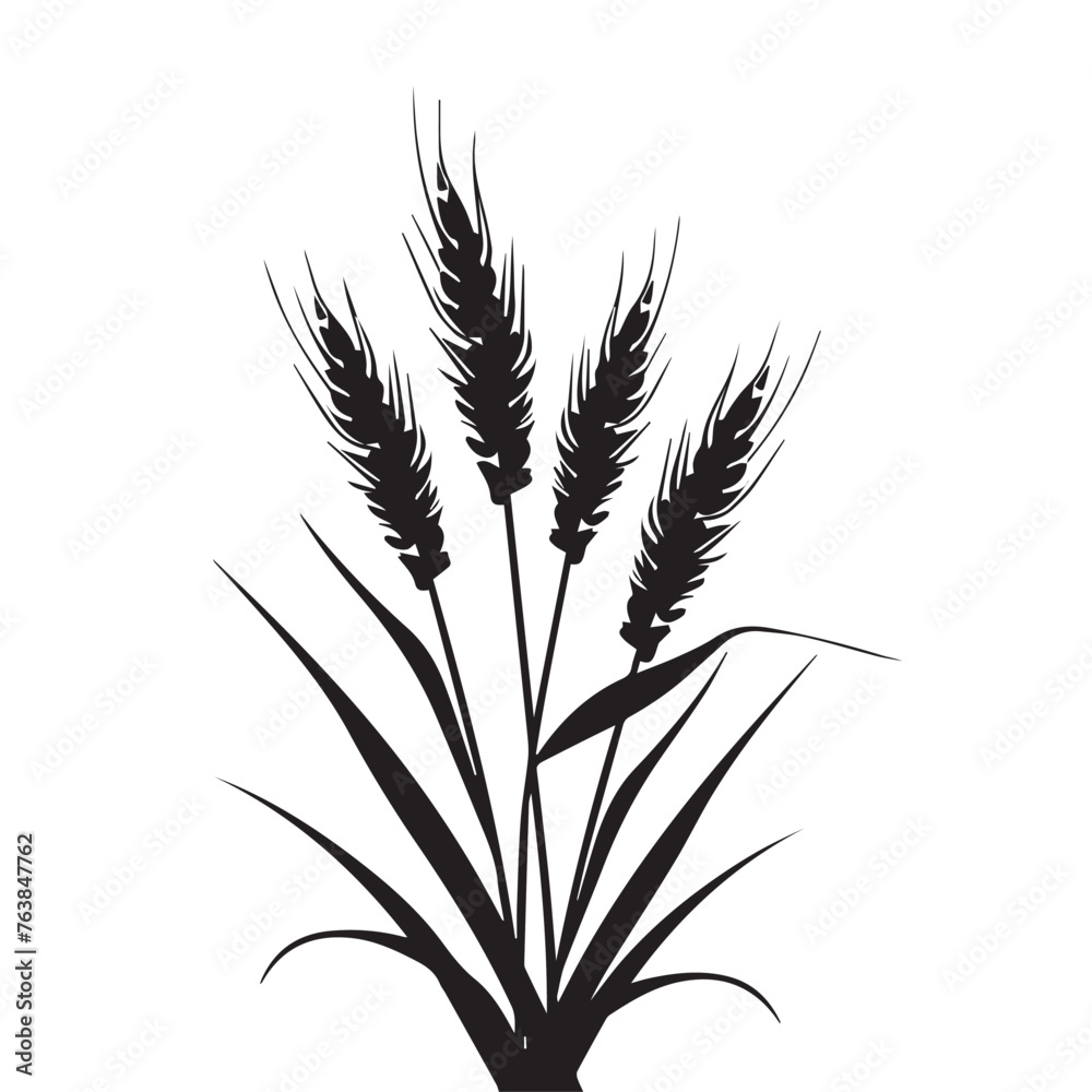 Wheat in cartoon, doodle style . Image for t-shirt, web, mobile apps and ui. Isolated 2d vector illustration in logo, icon, sketch style, Eps 10, black and white. AI Generative Wheat in cartoon, doodle style . Image for t-shirt, web, mobile apps and ui. Isolated 2d vector illustration in logo, icon, sketch style, Eps 10, black and white. AI Generative