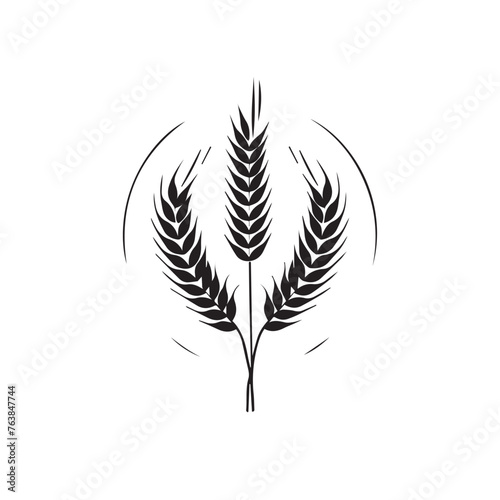 Wheat in cartoon  doodle style . Image for t-shirt  web  mobile apps and ui. Isolated 2d vector illustration in logo  icon  sketch style  Eps 10  black and white. AI Generative