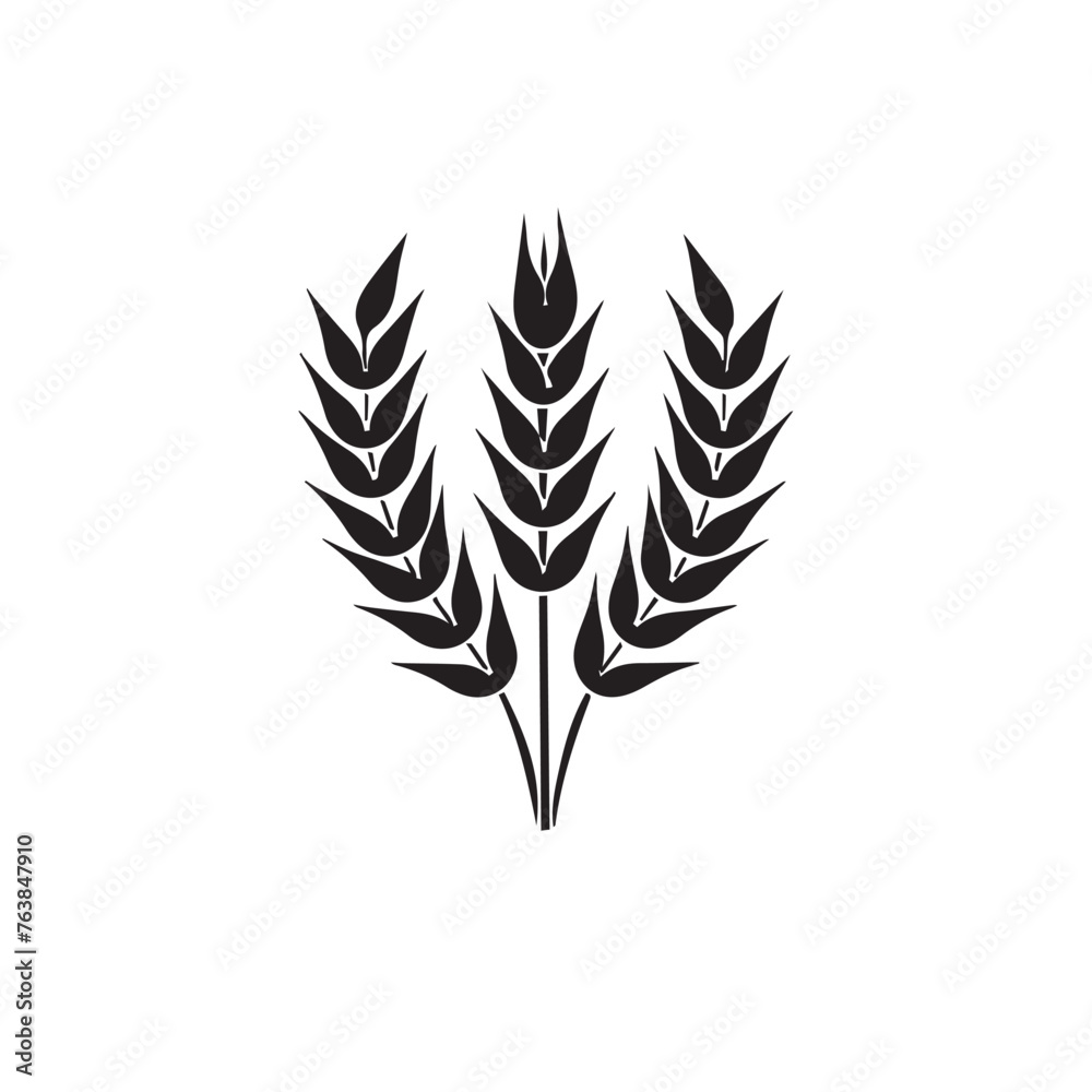 Wheat in cartoon, doodle style . Image for t-shirt, web, mobile apps and ui. Isolated 2d vector illustration in logo, icon, sketch style, Eps 10, black and white. AI Generative