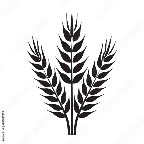 Wheat in cartoon  doodle style . Image for t-shirt  web  mobile apps and ui. Isolated 2d vector illustration in logo  icon  sketch style  Eps 10  black and white. AI Generative