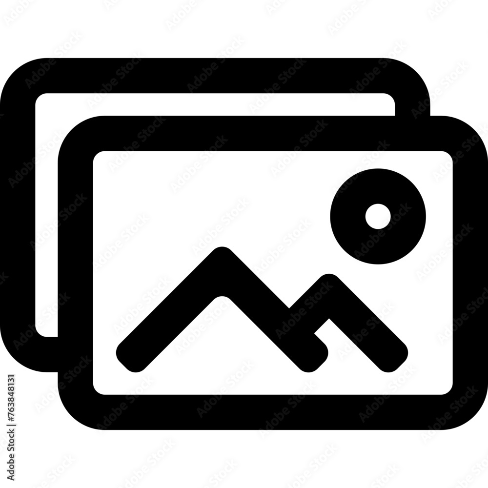 Gallery or photo icon isolated on a white background Gallery or photo icon isolated on a white background
