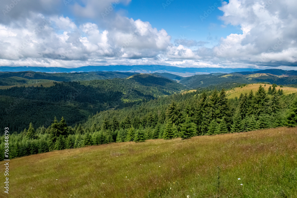 The Landscape of the Carpathian Mountains in Romania