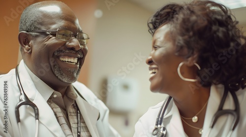 doctor-patient laughter photo