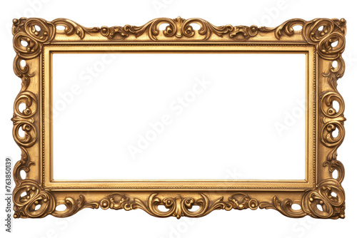 antique picture frame isolated on a transparent background