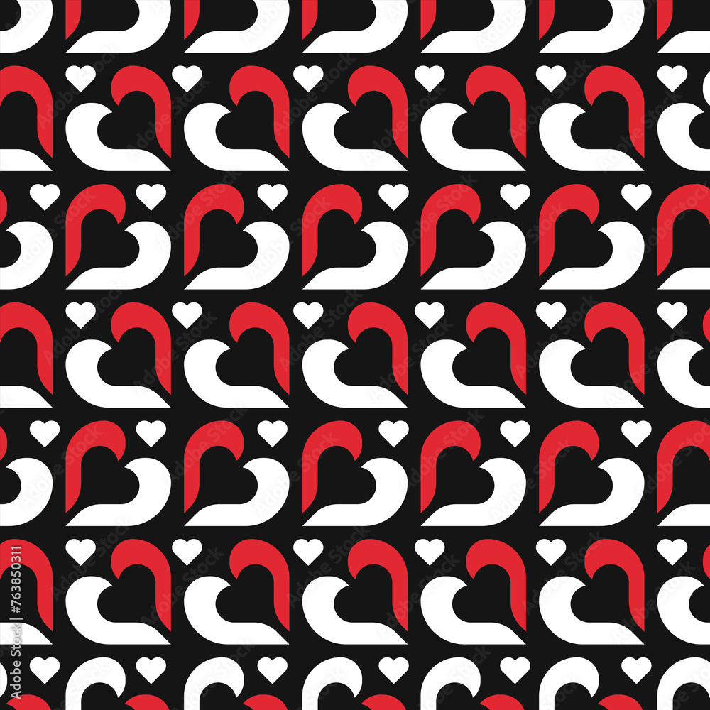 Romantic background with a repeating pattern of hearts. Romantic background with a repeating pattern of hearts.