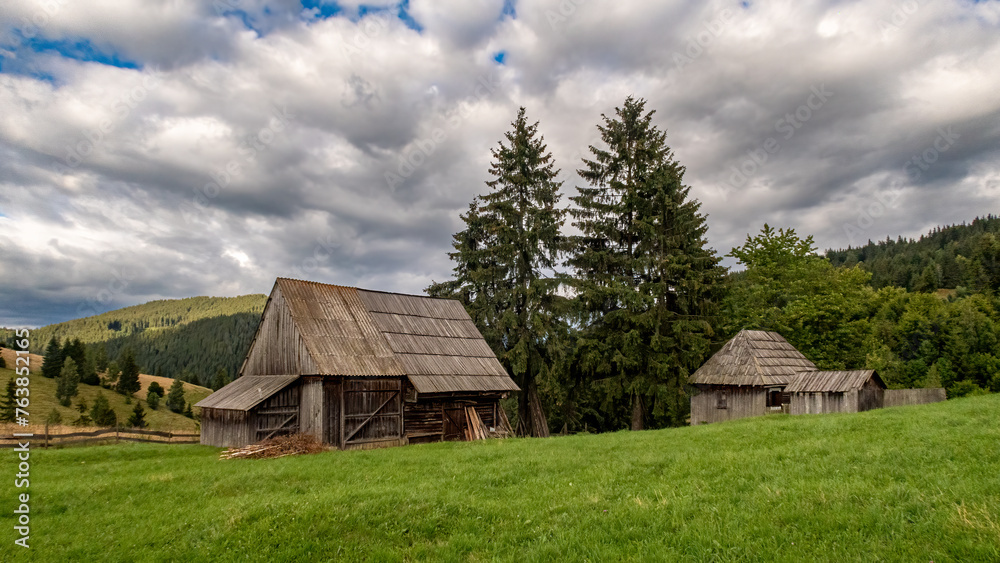 Old Farm in the carpathians of Romania