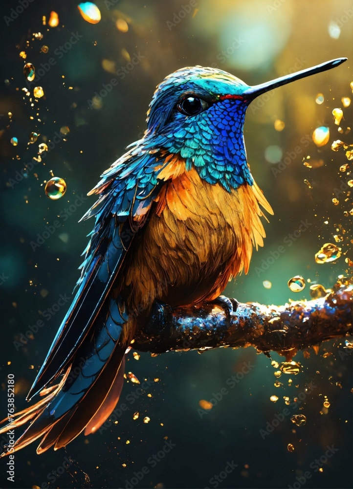 Fototapeta premium hummingbird on a branch