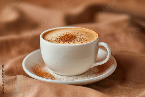 A Cup of Cappuccino on a Saucer