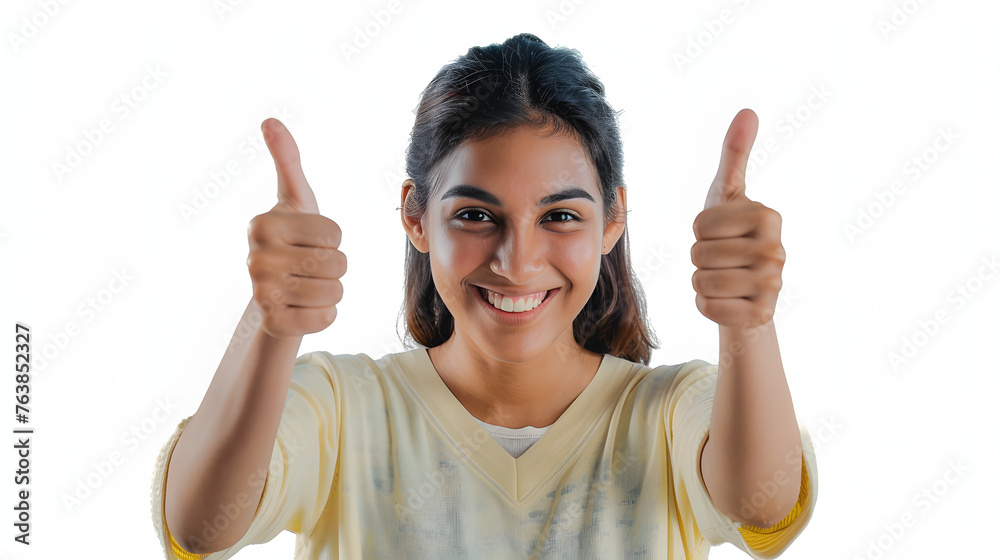 Portrait, happy woman and thumbs up agreement, success or hand support sign on isolated, transparent or png background. Success, emoji and excited person with feedback, thank you or vote motivation Portrait, happy woman and thumbs up agreement, success or hand support sign on isolated, transparent or png background. Success, emoji and excited person with feedback, thank you or vote motivation