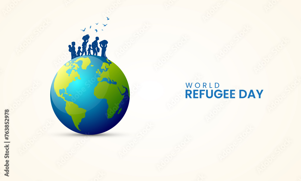 World Refugee Day, Refugee day creative design for social media banner, poster vector illustration.