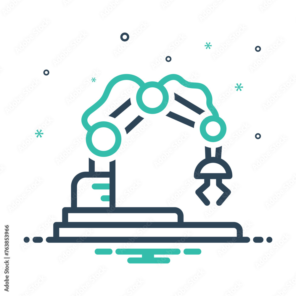 Mix icon for robotic arm Mix icon for robotic arm