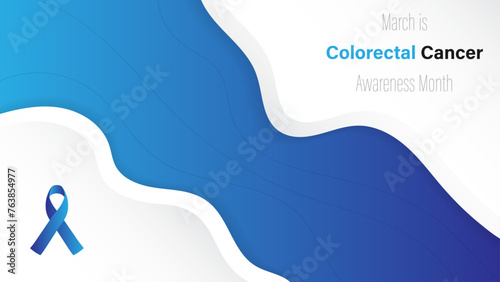 Colorectal Cancer Awareness Month, vector illustration